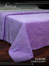 Purple Luxury AC Emboss Fleece Blanket